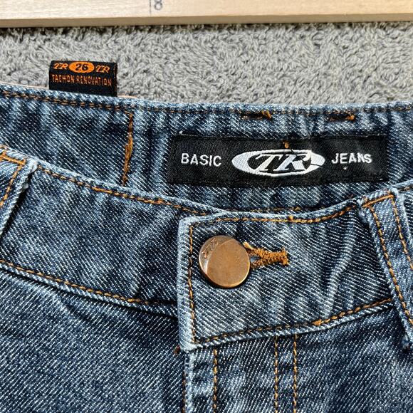 Taewon Renovation‎ Basic Jeans Womens Size 26 Blue Dark Wash Denim Straight Y2K - Picture 7 of 13